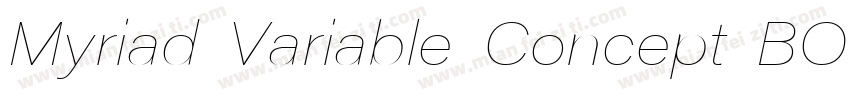 Myriad Variable Concept　BOLD字体转换